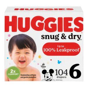 Huggies Snug & Dry Size 6 Baby Diapers - 104/Case